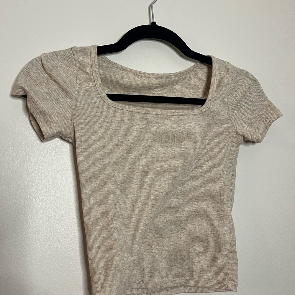 Hollister Light Beige Crop Top